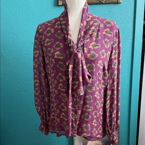Tory Burch Silk Floral Blouse